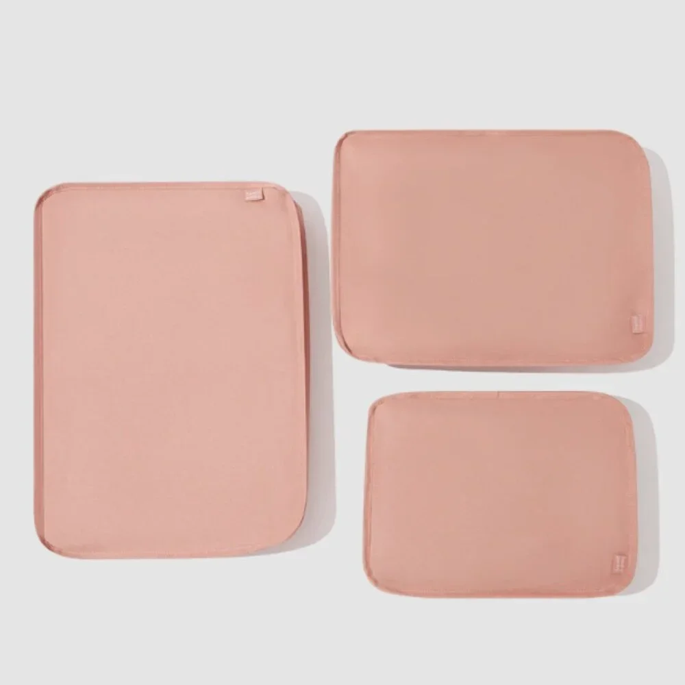 ❣️2/$36 Hanky Panky Set of 3 Packing Cubes Blush Mauve Pink Retail Price $48.00